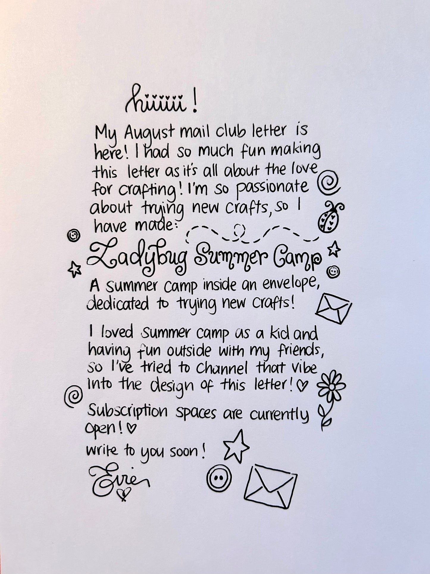 Ladybug Mail Club (Monthly Mail)